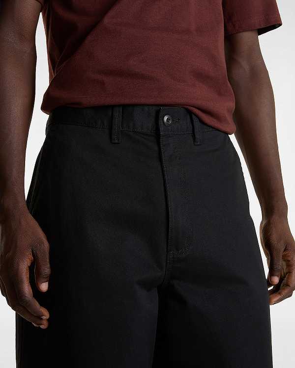 Men Vans Authentic Chino Baggy Pants Black Malaysia | VN4380672