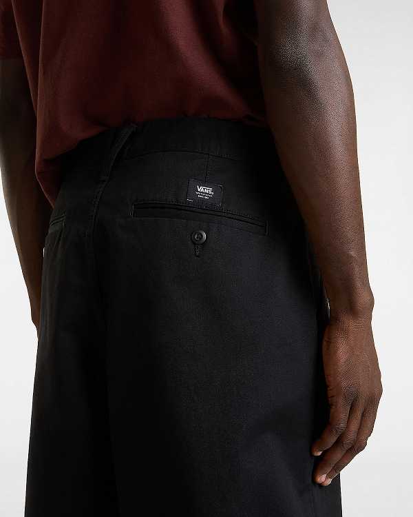 Men Vans Authentic Chino Baggy Pants Black Malaysia | VN4380672