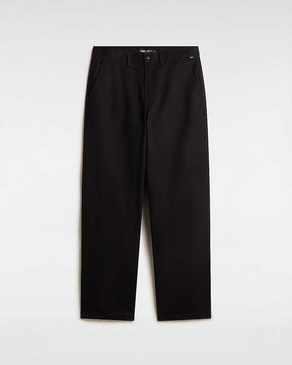 Men Vans Authentic Chino Baggy Pants Black Malaysia | VN4380672