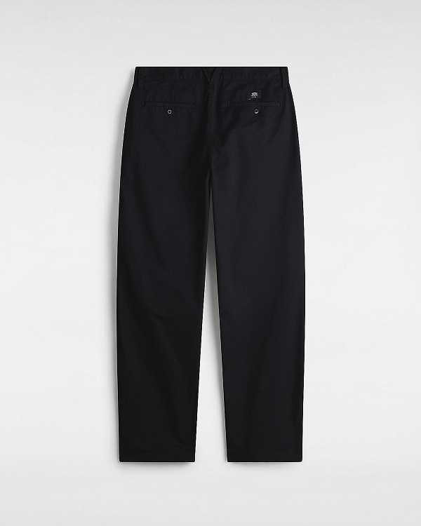 Men Vans Authentic Chino Loose Pants Black Malaysia | VN2143679