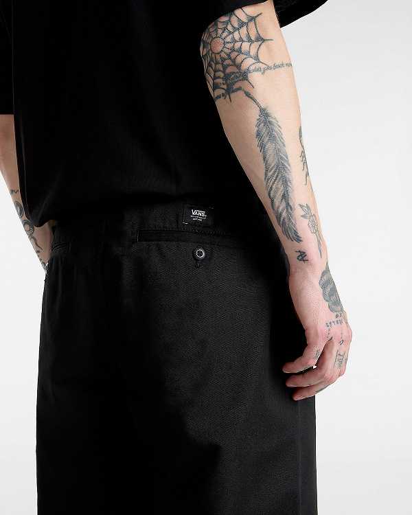 Men Vans Authentic Chino Loose Pants Black Malaysia | VN2143679
