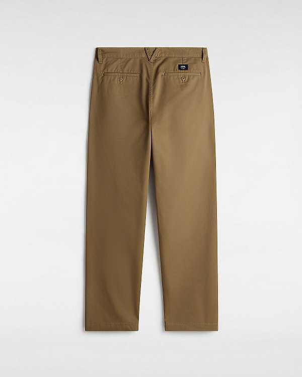 Men Vans Authentic Chino Loose Pants Brown Malaysia | VN8354601