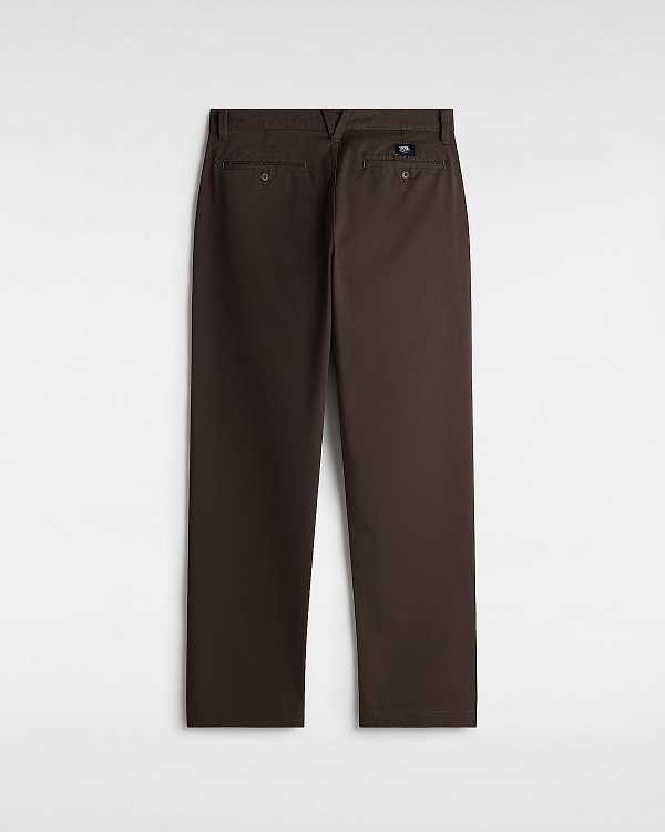 Men Vans Authentic Chino Relaxed Pants Brown Malaysia | VN4350986
