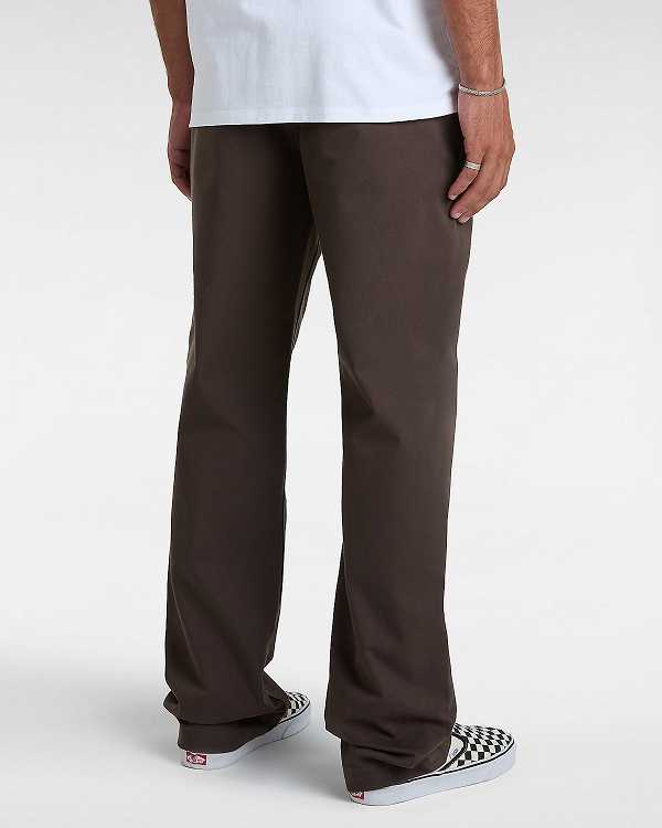 Men Vans Authentic Chino Relaxed Pants Brown Malaysia | VN4350986