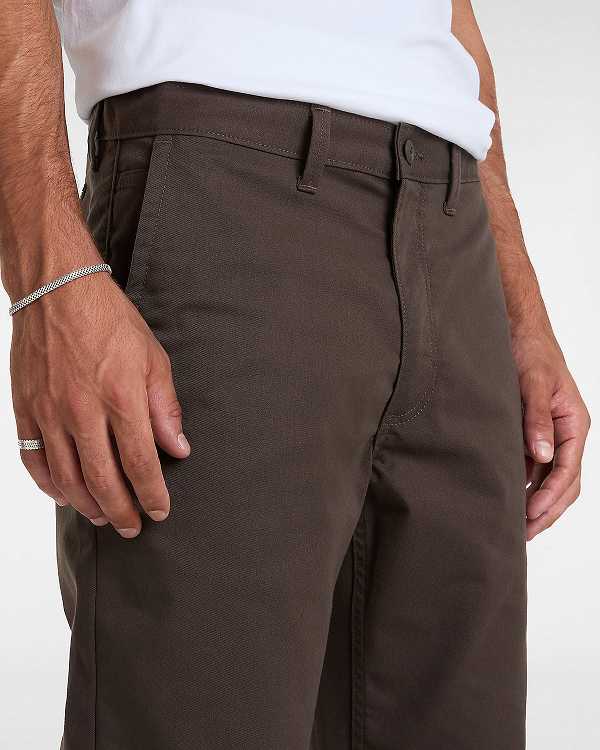 Men Vans Authentic Chino Relaxed Pants Brown Malaysia | VN4350986
