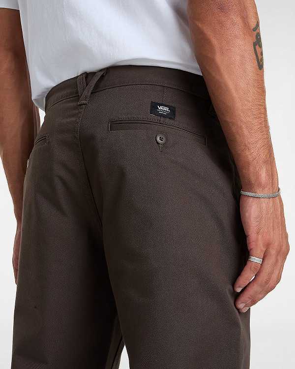 Men Vans Authentic Chino Relaxed Pants Brown Malaysia | VN4350986