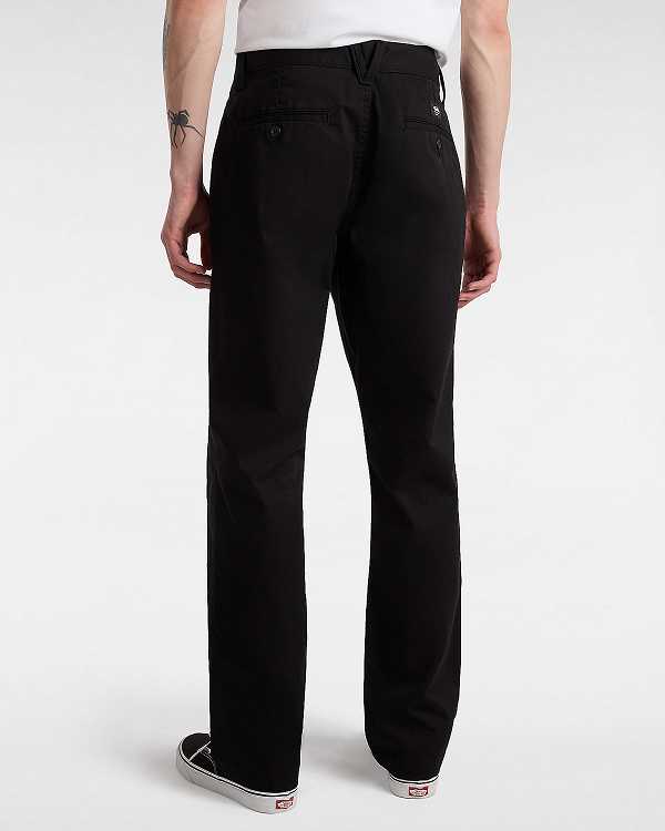 Men Vans Authentic Chino Relaxed Pants Black Malaysia | VN0519643
