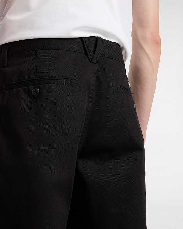 Men Vans Authentic Chino Relaxed Pants Black Malaysia | VN0519643