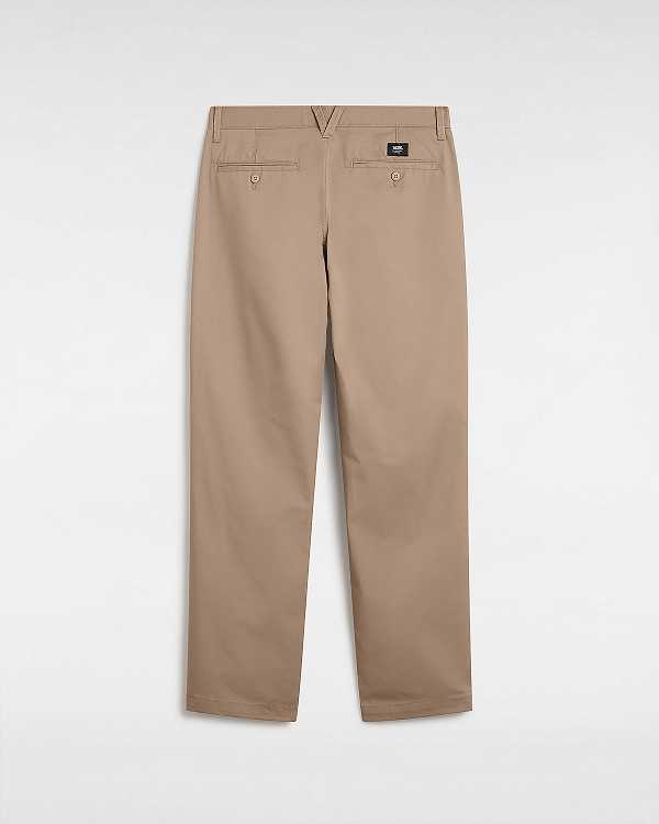 Men Vans Authentic Chino Relaxed Pants Beige Malaysia | VN5876019
