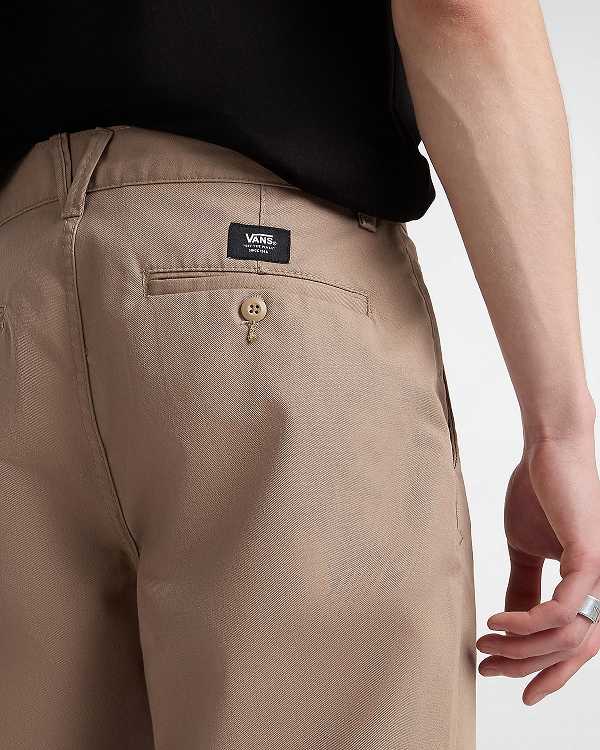 Men Vans Authentic Chino Relaxed Pants Beige Malaysia | VN5876019