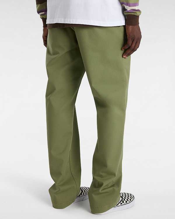 Men Vans Authentic Chino Relaxed Pants Green Malaysia | VN6740582