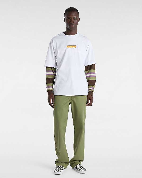 Men Vans Authentic Chino Relaxed Pants Green Malaysia | VN6740582
