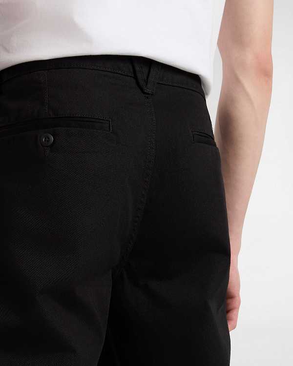Men Vans Authentic Chino Slim Pants Black Malaysia | VN6980253