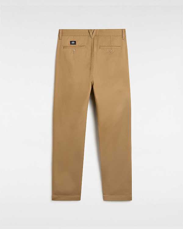 Men Vans Authentic Chino Slim Pants Brown Malaysia | VN4861392