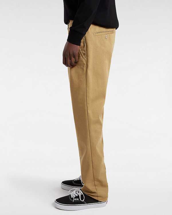 Men Vans Authentic Chino Slim Pants Brown Malaysia | VN4861392