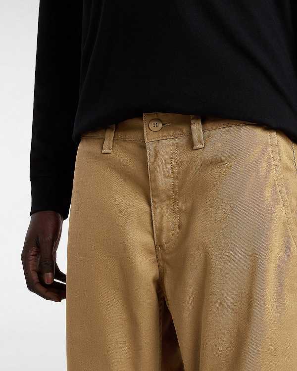 Men Vans Authentic Chino Slim Pants Brown Malaysia | VN4861392