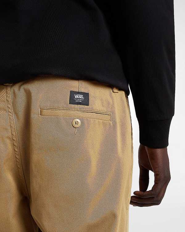 Men Vans Authentic Chino Slim Pants Brown Malaysia | VN4861392