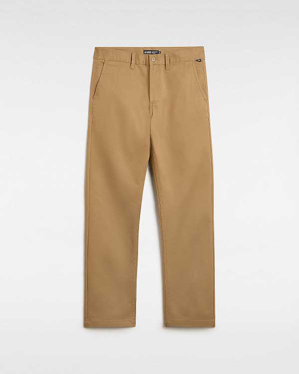 Men Vans Authentic Chino Slim Pants Brown Malaysia | VN4861392