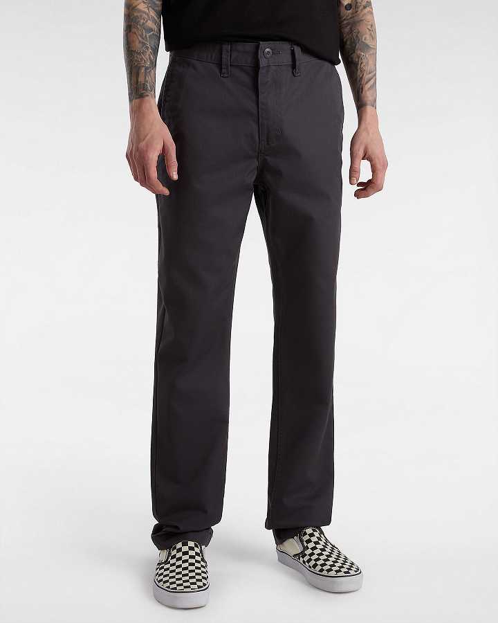 Men Vans Authentic Chino Slim Pants Grey Malaysia | VN4978306