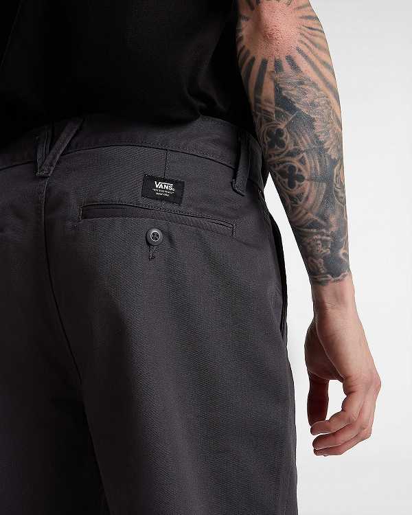 Men Vans Authentic Chino Slim Pants Grey Malaysia | VN4978306