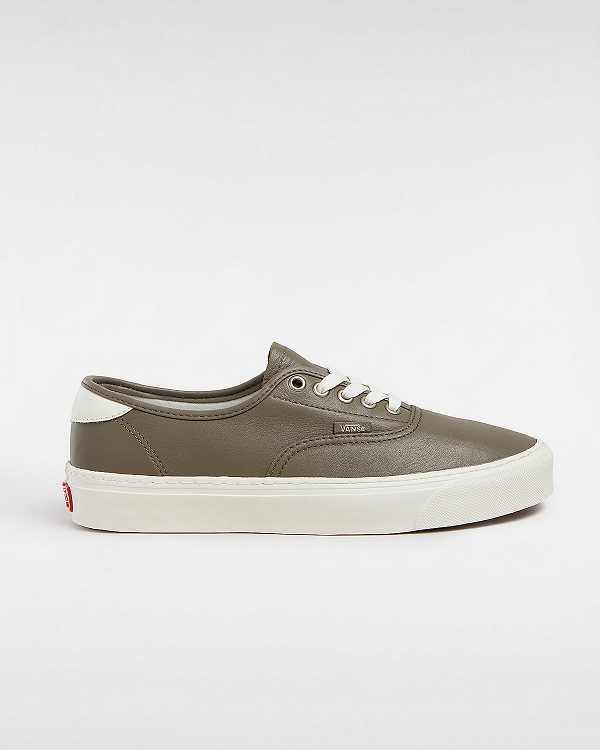 Men Vans Authentic Lux Leather Shoes Brown Malaysia | VN1237460