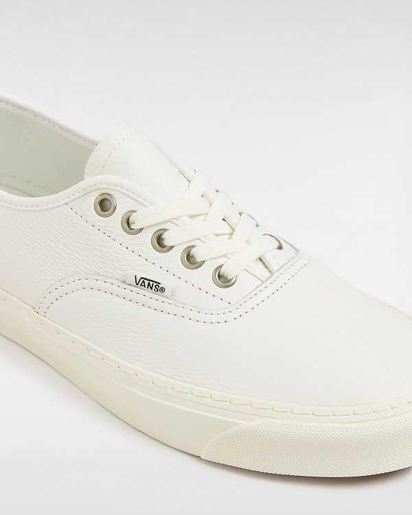 Men Vans Authentic Lux Leather Shoes White Malaysia | VN0378649