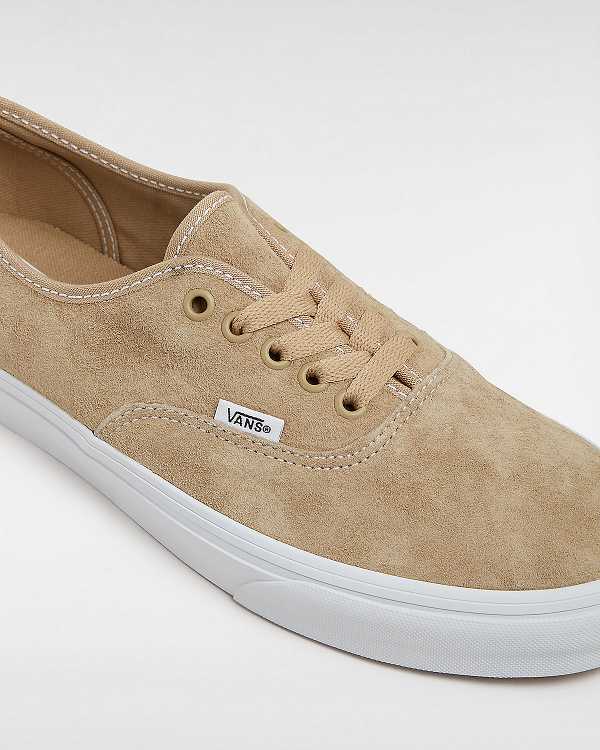 Men Vans Authentic Pig Suede Sneakers Beige Malaysia | VN5407826
