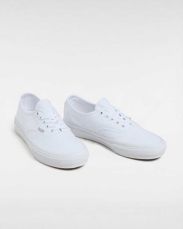 Men Vans Authentic Skate Shoes White Malaysia | VN0418796
