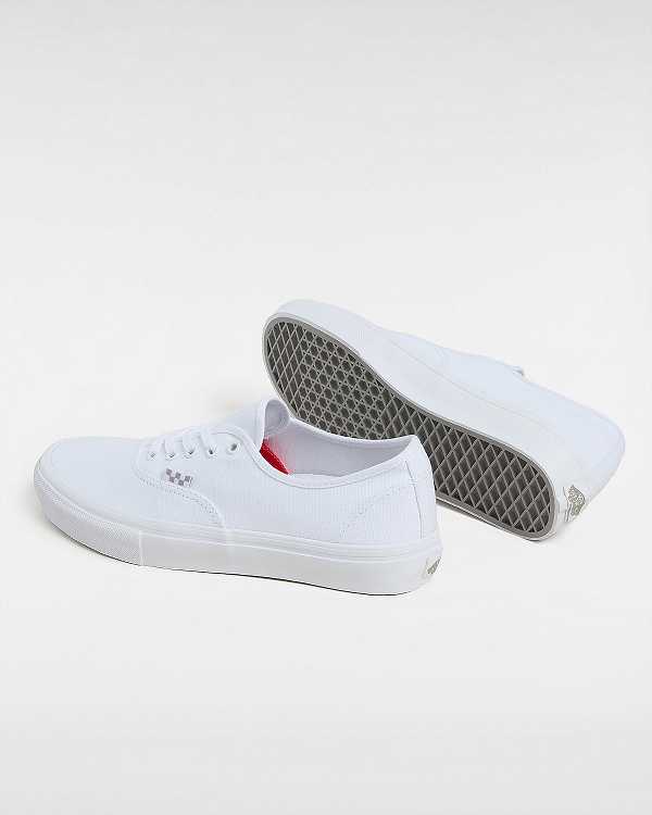 Men Vans Authentic Skate Shoes White Malaysia | VN0418796