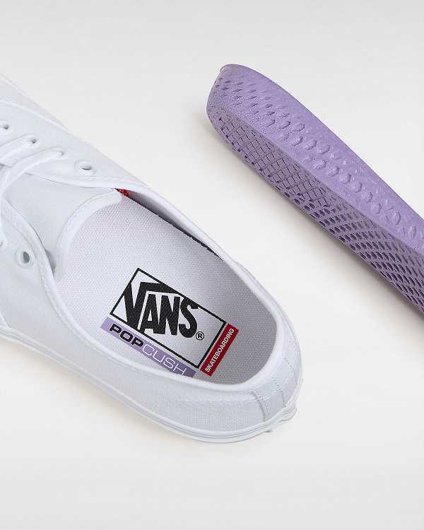 Men Vans Authentic Skate Shoes White Malaysia | VN0418796