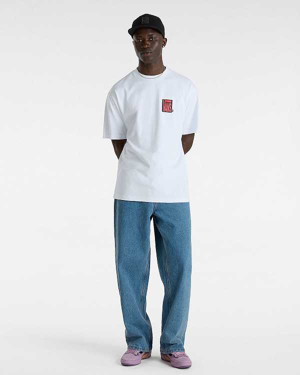 Men Vans Ave T Shirts White Malaysia | VN9780426