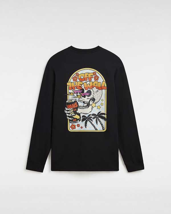 Men Vans Bouya Long Sleeve T Shirts Black Malaysia | VN8921603