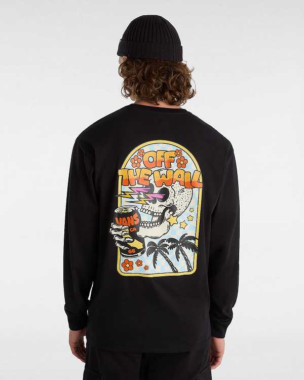 Men Vans Bouya Long Sleeve T Shirts Black Malaysia | VN8921603