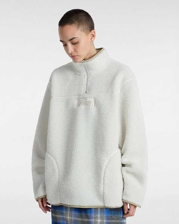 Men Vans Boxed Sherpa Fleece White Malaysia | VN4719502
