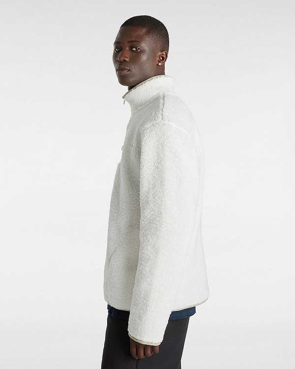 Men Vans Boxed Sherpa Fleece White Malaysia | VN4719502
