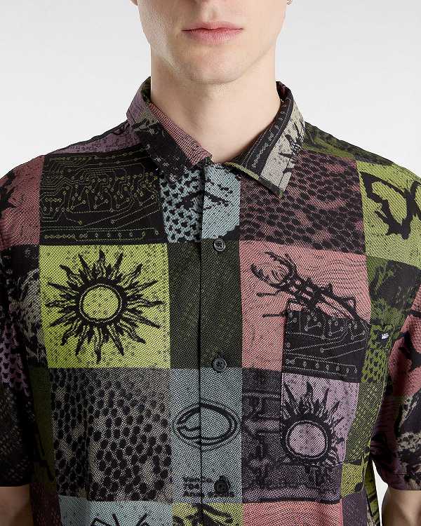 Men Vans Camp Classic Collar Shirts Yellow Malaysia | VN7681945
