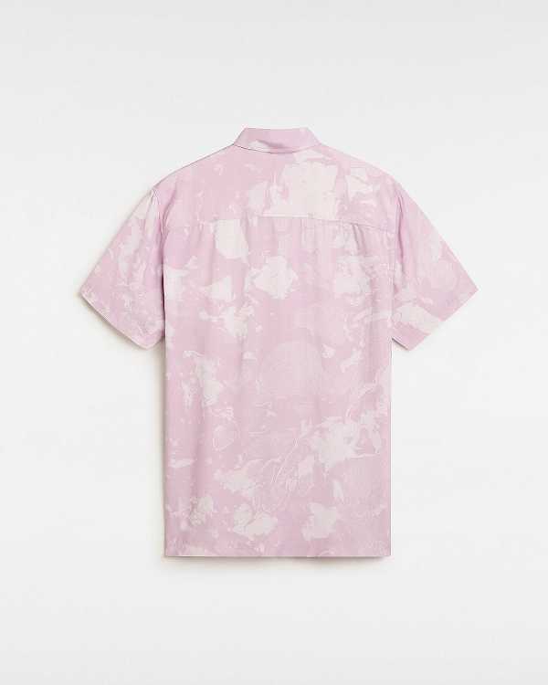 Men Vans Camp Loose Collar Shirts Purple Malaysia | VN9163280