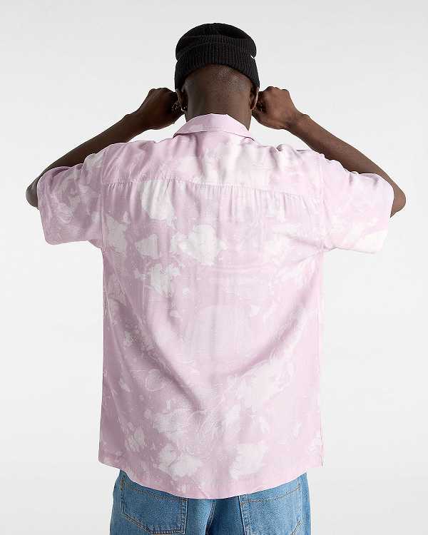 Men Vans Camp Loose Collar Shirts Purple Malaysia | VN9163280