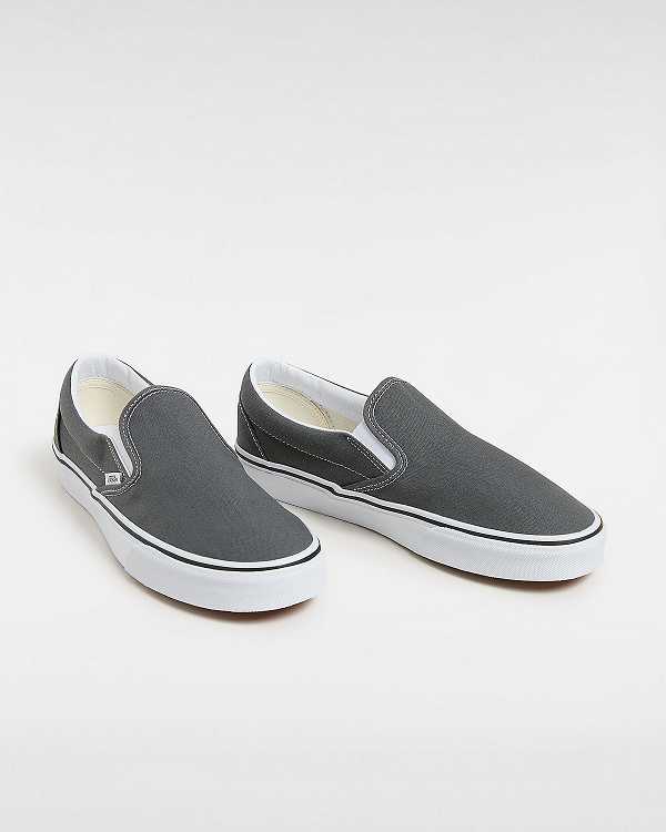 Men Vans Canvas Classic Slip On Shoes Grey Malaysia | VN1264075