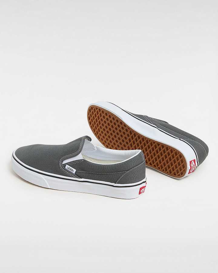 Men Vans Canvas Classic Slip On Shoes Grey Malaysia | VN1264075