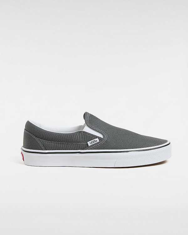Men Vans Canvas Classic Slip On Shoes Grey Malaysia | VN1264075