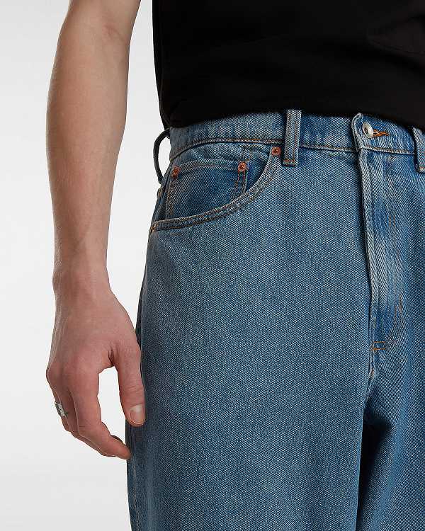 Men Vans Check-5 Baggy Pants Blue Malaysia | VN9307651