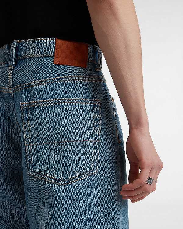 Men Vans Check-5 Baggy Pants Blue Malaysia | VN9307651