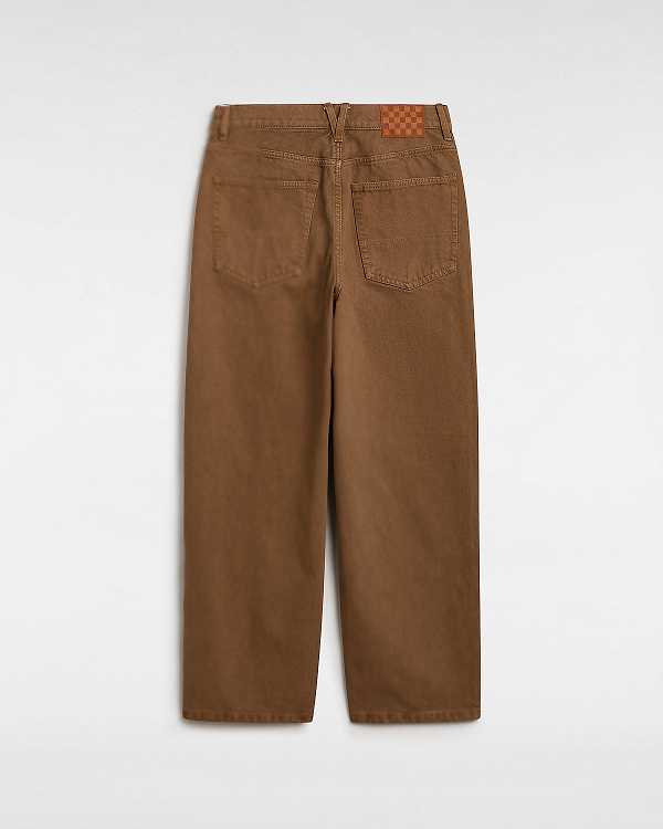Men Vans Check-5 Baggy Pants Brown Malaysia | VN4708692