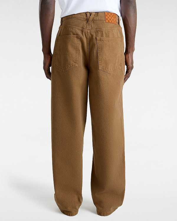 Men Vans Check-5 Baggy Pants Brown Malaysia | VN4708692