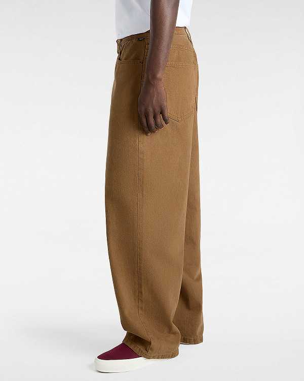 Men Vans Check-5 Baggy Pants Brown Malaysia | VN4708692
