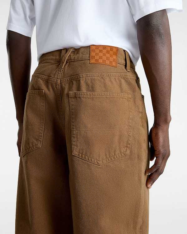 Men Vans Check-5 Baggy Pants Brown Malaysia | VN4708692