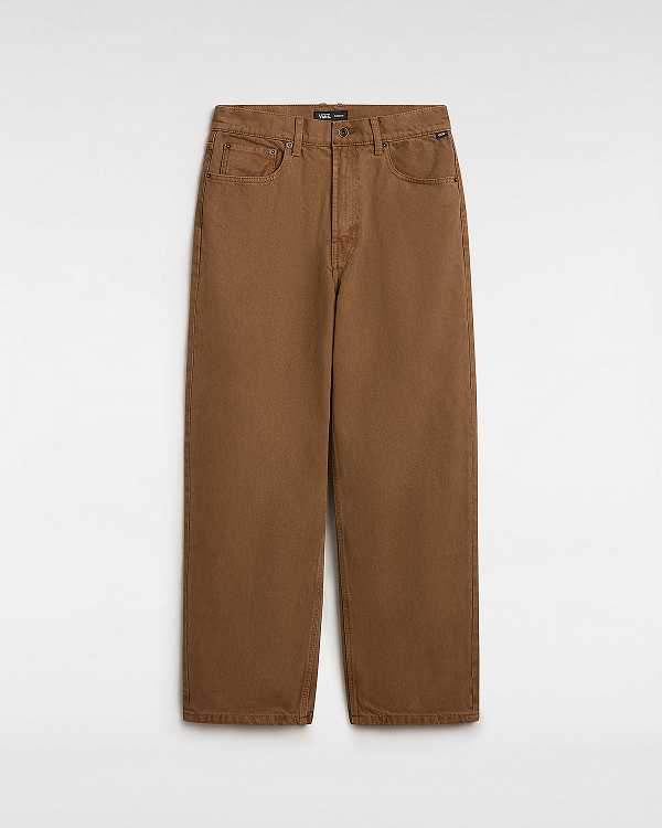 Men Vans Check-5 Baggy Pants Brown Malaysia | VN4708692