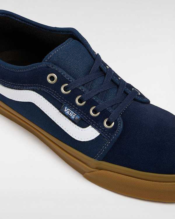 Men Vans Chukka Low Sidestripe Skate Shoes Blue Malaysia | VN6350217