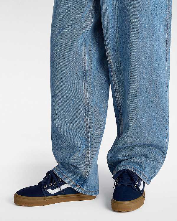Men Vans Chukka Low Sidestripe Skate Shoes Blue Malaysia | VN6350217